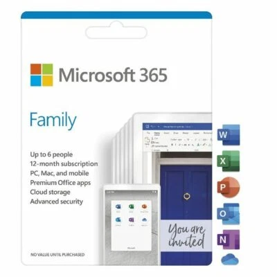Microsoft 365 Family 1 Year Subscription [Digital Download] up to 6 Devices -...