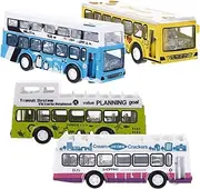 BESPORTBLE Interactive Bus Toys for Boys and Girls Alloy Bus Model Pull Back Car Toys for Toddlers Boys