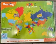 Imagimake Mapology World with Flags & Capitals Fun Educational Jigsaw Puzzle NEW