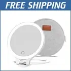 Rechargeable 10X/1X Double-Sided Lighted Magnifying Makeup Mirror - Travel Ready