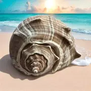Large Conch Seashell Rare Spiky Brown White Big Ocean Sea Shell Beach Decor