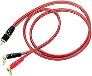 Lyaciomn Banana Plug to Speaker Cable,Speaker Wire Male to Banana Plugs(2Banana) 4N OFC HiFi Speaker Wire 2M