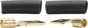 Spade Terminal, Non-Insulated, 16-14 Gauge Wire, Male, Heat Shrink Included, ...