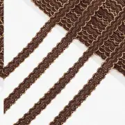"Brown Elegance Gimp Trim - 13 Yards of 0.6" Polyester Lace Ribbon for Sewing, U