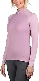 [Kastel Denmark] Solid Base Layer Activewear | Long Sleeve Sun Protection | 1/4 Zip Womens Golf, Equestrian, Outdoor Apparel