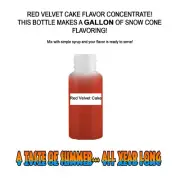 RED VELVET CAKE MIX SNOW CONE/SHAVED ICE FLAVOR CONCENTRATE MAKES 1 GALLON