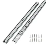 22 Inch Silver Basic Side Mount Drawer Slides- 6 Pairs Cabinet Drawer Glides ...