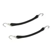 (Pack of 2) 9" Black Rubber Tarp Straps Bungee Cords for Highland 9011600 Strong