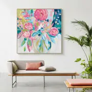 Summer Pink Floral by Farida Zaman Poster Wall Art