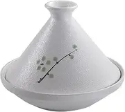 TOYET Hand Painted Ceramic Moroccan Tagine Pot Stew Casserole Slow Cooker for Home Kitchen Tajine Pot Different Cooking Styles (Color : E)