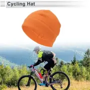 Cycling Hat Keep Warm Ear Protection Orange 27x18cm Polar Fleece Fabric 1 Pcs