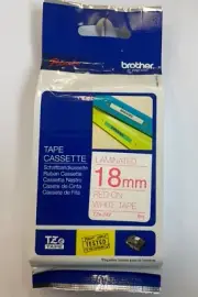 Brother P-Touch TZe-242 18mm Thermal Label Tape Red on White 8m Cassette