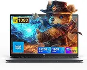 2025 Laptop,15.6In Windows 11 Laptop Computer with Quad Core-12th Alder Lake N97(Up to 3.6GHz), 16GB DDR4 512GB Hard Drive for Business, School, Offic