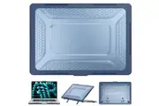WASSUP MacBook Air 15 inch Case 2023-2024 Release Honeycomb Heavy Duty Protective Cover with Fold Kickstand-DarkBlue