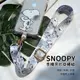 【正版授權】SNOOPY史努比 蘋果/安卓 市售手機殼通用款 多功能手機夾片掛繩背帶組-背影灰