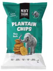 2 x Macy and Tailor Plantain Chips Sea Salt 85g