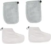 Beatifufu 2 Pair Insulated Cotton Gloves and Feet Set Paraffin Wax Foot Cover Thermal Winter Gloves Waxing Kit Random Color