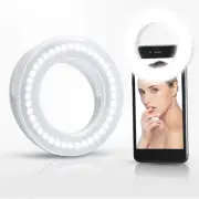 Rechargeable Clip-on Selfie Ring Light with 40 LED for Smartphone & Camera