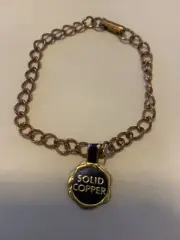 Vintage NOS Unisex Solid Copper Small Link Bracelet Size 7 With Tag