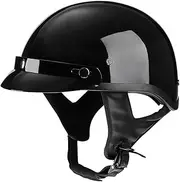 Half Shell Helmet, Motorcycle Helmet with ECE Approved, Half Shell Scooter Helmet, Jet Helmet, Retro for Adults, Men and Women B,Medium