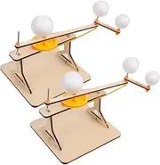 ibasenice 2 Sets DIY Model Models Twerking Toys Children’s Toys Kids Party Bags Motorized Solar System Toy Solar System Teaching Model Solar System Wood Model School Orbital Model