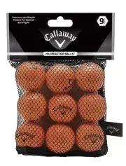 Callaway Golf HX Soft-Flite Practice Balls Orange 18 Balls Total w/Mesh Bag New