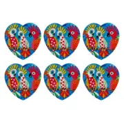 6pc Love Hearts 10cm Ceramic/Cork Cups/Mugs Coaster Chatter Maxwell & Williams