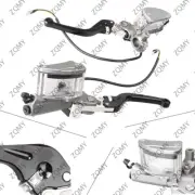 7/8" Universal Brake Clutch Master Cylinder Levers Fluid Reservoir Levers 2pcs