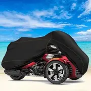 QYMOTO Spyder Full Cover, Can Am Spyder F3-S F3-T Ryker 600 900 Sport Rally 420D Heavy Duty Waterproof Cover Compatible with,Ryker Sport Rally All Weather Protection Cover (NOT for Limited Version)