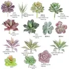 12 Pcs Mini Kinds of Artificial Succulent Plants Home Fake Floral Flower Decor