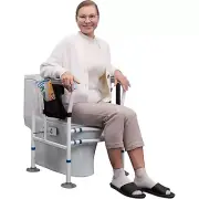 Toilet Safety Rail, ELENKER Adjustable Stand Alone Freestanding Toilet Handrails