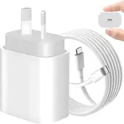 Fast Charger, 20W for iPhone/iPad Charger Adapter with USB-C to Lightning Cable 1m, USB C Apple Adapter with Lightning Cord Compatible 14/13/12/11/X/9