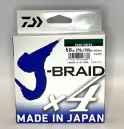 Daiwa J-Braid x4 Dark Green 50 lb 270m/300yd - NEW