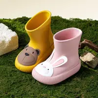 在飛比找蝦皮商城優惠-兒童男孩雨鞋女孩可愛防水鞋兒童防滑兔熊水鞋嬰兒鞋