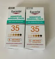 Eucerin (2) Sensitive Mineral Face SPF 35 TINTED Sunscreen for face 1.7oz 11/25