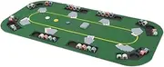 Generic 8-Player Folding Poker Tabletop 4 Fold Rectangular Green,Furniture,Tables,Poker & Games Tables