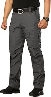 [NAVEKULL] Men's Outdoor Tactical Trousers Water-Repellent Rip-Stop Combat Military Hiking Work Cargo Pants with Pockets