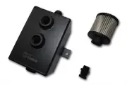 2L AN10 Aluminum Alloy Oil Catch Can Tank w/Breather Filter Drain Tap Baffled