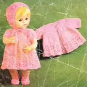 DOLL SET for 14" & 16" doll's - 4ply - COPY doll knitting pattern