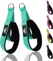 Lights Mountain 1 Pair Pilates Double Loop Straps for Reformer, Fitness D-Ring Straps Handle, Yoga Exercise Accessories for Home Gym Workout