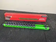 #bf267 NEW Snap-on Tools LAS14SG Green 1/4" Drive SAE 14 Post Lock-A-Socket Rail