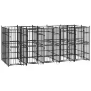 Dog Kennel Steel 9.22m² Large Outdoor Pet Cage Fence Run Pen House Enclosure