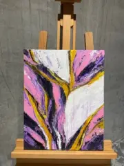 Handmade Fluid Art acrylic Canvas Painting Abstraction