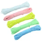 5 Pcs Glow The Dark Parachute Cord Docking Ropes Boat Outdoor Boat Rope
