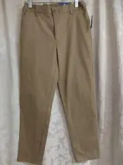 IZOD Khaki Pants Boys Size 12 Husky Flat Front Stretch Chino Pants NWT