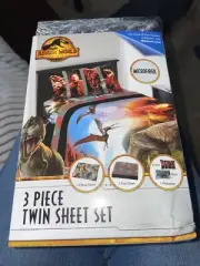 NEW Jurassic World 2 ERUPTION Kids' Twin Size 3pc Bedding Sheet Set