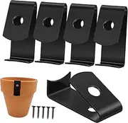 Mipcase 5pcs Wall Mount Metal Flowerpot Hanger Hooks for Terracotta Pots Easy Installation Planter Hook Versatile Clay Pot Bracket for Vertical Garden Display Sturdy Construction