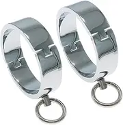 DTRNYCZ BDSM Stainless Steel Metal Handcuffs Lockable Sex Ankle Cuffs Ankle Cuffs Heavy BDSM Bondage Restraints Games Flirting SM Slave Sex Tools for Couples Women(Männer,Hände)