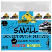 Small Box Set Outer Plastic Sleeves (x10) 4mil Thick - LP Vinyl Record Boxset