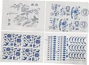Ceramic Pottery Transfer Paper 4 Sheets Underglaze Decals Professional DIY Accessories Chic Transfer Decals Smooth Paper